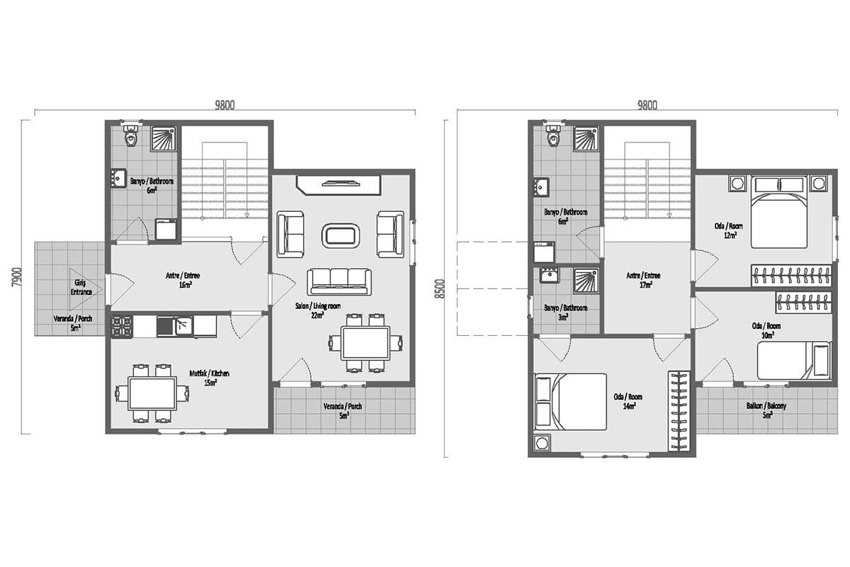 143 m² Çelik Ev 4+1